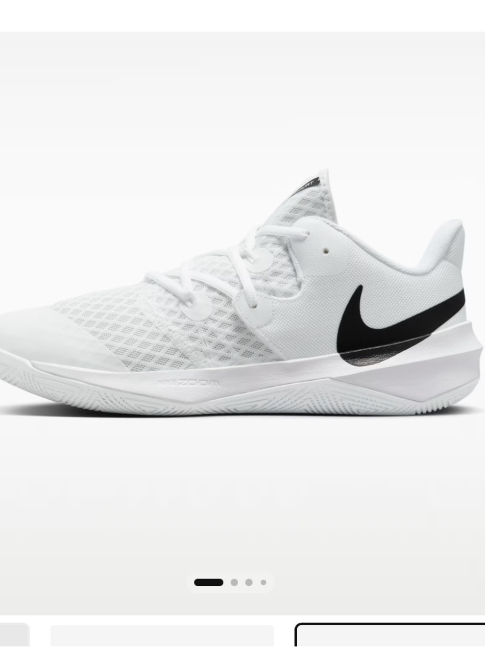 Nike White and Black Hyperspeed Court  Athletic Sneakers SIZE 7 Men’s 8 Women’s